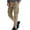 Khaki, variant on HOMADLES Cargo Pants for Men with Pocket Straight Slim Fit Pants Elastic Waist Outdoor Workout Drawstring Trousers Army Green 30