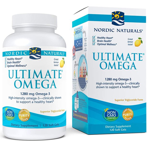 Nordic Naturals Ultimate Omega, Lemon Flavor 1280 mg Omega3120 Soft