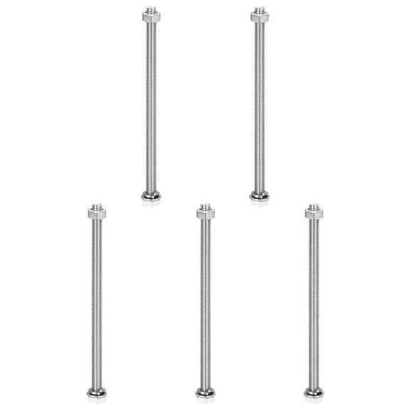 M6 x 120mm 304 Stainless Steel Hex Head Screws Bolts, Nuts, Flat & Lock Washers Assortment Kit, 5 Sets