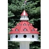 CC Outdoor Living 27" Red and White Hotel California Purple Martin Post-Mount Wild Birdhouse