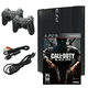 thumbnail image 1 of Restored Sony Playstation 3 PS3 Console Super Slim 250GB Black with Call of Duty Black Ops & Two Retrofam Controllers (Refurbished), 1 of 5