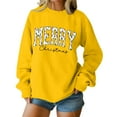 thumbnail image 2 of Craaazy Women's Christmas Shirt Long Sleeve Merry Christmas Sweatshirts Casual Pullover Tops Gifts, 2 of 5