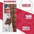 thumbnail image 4 of CACEP | Chocolate Org&aacute;nico Semi Amargo 70% cacao | 5 Pack barras de 85g c/u | Bajo en az&uacute;car | Sin l&aacute;cteos | Vegano | Snack Saludable, 4 of 6