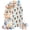 Brown White SkyBlue, variant on Christmas Gingerbread Arch Backdrop Cover 4x1.65 Ft, Spandex Wedding Arch Stand Cover, Xmas Winter Watercolor Snowflakes Round Top Stretch Fitted Background Covers for Birthday Ceremony Party Decor