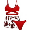 thumbnail image 3 of Cowsor 8-14 Years Girls Two Piece Cropped Swimsuit Adorable Princess Design Bathing Suit Breathable Swimwear for Summer Hot Spring and Beach Fun, 3 of 5