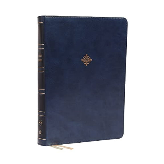 Pre-Owned Nkjv, Reference Bible, Super Giant Print, Leathersoft, Blue, Red Letter Edition, Comfort Print: Holy Bible, New King James Version (Imitation Leather) 0785238212 9780785238218