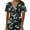 Women's Tops Black, variant on Womens Henley Shirt, Tunis Tops for Women Plus Size Fashion Floral Printed Ruched Button Up Short Sleeve T Shirts S-3XL Clearance Sale Women Clothing
