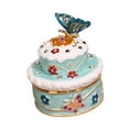 thumbnail image 2 of Joyero con forma de pastel y tapa, adorno decorativo portátil de aleación, organizador de accesorios, estuche de almacenamiento para horquillas de Azul, 2 of 8