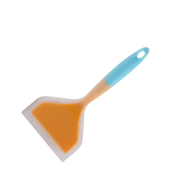 Billuyoard Espátula Espátula de nailon y silicona Raspador resistente al calor para hornear en la cocina, Negro Cocina y Comedor Cabeza amarilla mango azul Billuyoard HA001665-01