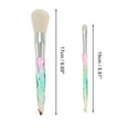 thumbnail image 2 of Unique Bargains 10 Pcs Lightweight Makeup Brush Set for Business Travel Green White Artificial Fiber Wool Plastic, 2 of 5