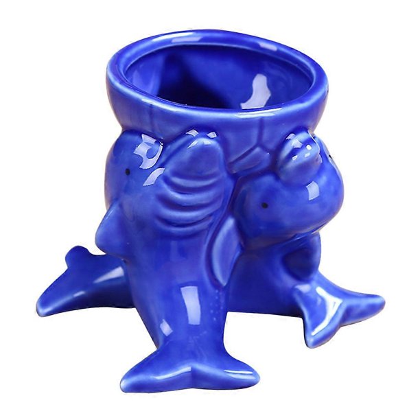 Small Ceramic Pots Dolphin Shape Flower Pot Home Decor Office Use Store Display .8x9.8x9cm Succulents Pot 1Pack