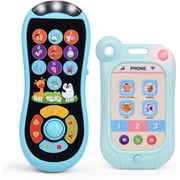 Touch and Swipe Baby Phone, Learning Remote and Phone Toys with Music for Kids, Early Development Educational Learning Toy for Toddler F-460