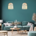 thumbnail image 6 of FOREVER BAMBOO Indonesian Natural Rattan Pendant Light Shade Handcrafted Wicker Light Fixtures Luxurious Basket Woven Lampshade Chandelier Interior Decor, Bell Shape 14 in H x 12 in W, 6 of 10