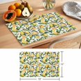 thumbnail image 6 of Summer Lemon Placemats Set of 4 Farmhouse Tropical Botanical Fruit Place Mats Indoor Wipeable Table Mats Washable Cloth Dining Table Placemats for Kitchen Holiday Party Home Decor 13x19 Inch, 6 of 9