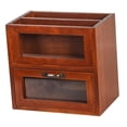 thumbnail image 4 of Gabinete de almacenamiento de escritorio Caja de almacenamiento de cosméticos de 2 niveles para habitación de invitados de juguetes, 4 of 9
