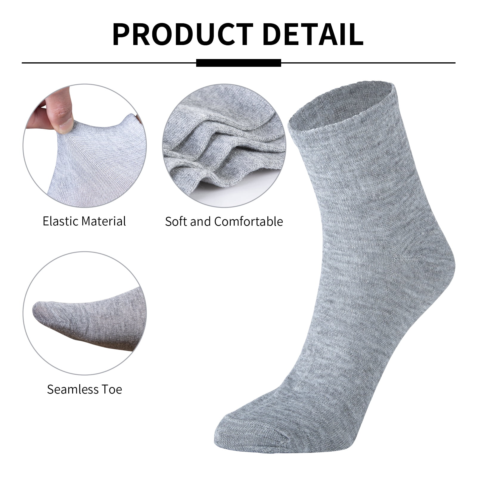 Sophproton 150 Pairs Men's Socks Bulk Quarter Socks Moisture Wicking Socks Casual Sports Ankle Socks Bulk for Homeless  Men Women