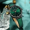 thumbnail image 3 of CURREN Montre Décontractée en Cuir à Quartz Vert pour Femmes, Étanche, avec Date, 3 of 5