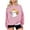 Pink 2, variant on Wensltd Women Halloween Sweatshirt Loose Graphic Pullover Fall Long Sleeve Tops