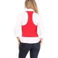 thumbnail image 3 of Women's Dressy Casual Versatile Racerback Vest Tuxedo Suit Waistcoat, 3 of 4