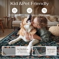 thumbnail image 4 of BERTHMEER 2'x3' Washable Area Rugs for Bathroom Bedroom Entryway Kitchen Entrance Non Slip Blue Floral Vintage Oriental Traditional Flower Carpets, Multicolor, 4 of 7