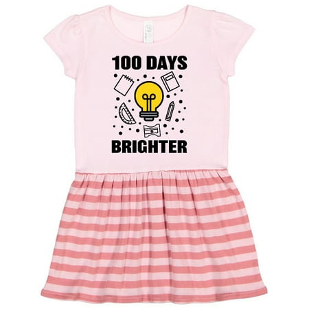 

Inktastic 100 Days Brighter with Light Bulb Gift Toddler Girl Dress