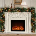 thumbnail image 2 of Guirlande de Noël 5.9 Pieds avec Baies Rouges Pommes de Pin Nœuds, Cheminée à Piles Arbre Décoration de Nouvel An, Décoration de Porte de Vacances Extérieure (avec led), 2 of 8
