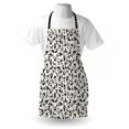 thumbnail image 3 of Leaf Apron Black and White Pattern with Swirled Skinny Branches with Leaves Old Fashioned Scroll, Unisex Kitchen Bib Apron with Adjustable Neck for Cooking Baking Gardening, Black Cream, by Ambesonne, 3 of 3
