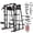 M11 & 18 PCS aluminum pulleys, variant on Mikolo M4 2.0 Smith Machine, 2200lbs Squat Rack with LAT-Pull Down System & Cable Crossover Machine, Training Equipment with Leg Hold-Down Attachment