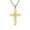Gold, variant on Men's and Women's Stainless Steel Classic Simple Prayer Amulet Cross Pendant Necklace Black