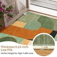 thumbnail image 4 of Voguly 6'x9' Washable Rug, Boho Geometric Soft Low Pile Non-Slip Indoor Mat, Burgundy Brown Multi, for Bedroom, Living Room, Entryway, Playroom, Dorm, 4 of 5