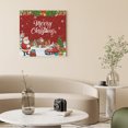 thumbnail image 2 of Wall Art Prints, Red Christmas Framed Canvas Prints for Bedroom Living Room Bathroom Office, Xmas Santa Truck Tree Snowflake Botanical Gallery Wrap Wall Art Poster for Gifts Home Decor 16"x16", 2 of 9