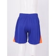 thumbnail image 6 of Xnihocha Kids Boys Summer Tracksuits Basketball Football Jersey Set Short Sleeve Sport T-shirt Shorts Blue 4XS, 6 of 7