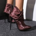 thumbnail image 2 of UngA Slim Calf Boots Women's Leather Knee High Boots with Kitten Heel, Wide Calf Available ,7, 2 of 7