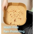 thumbnail image 4 of 400Pcs 8 Inch Air Fryer Paper Liners Disposable, Non-Stick & Oil-Proof Parchment Paper for Baking, Roasting, Microwave, 4 of 5
