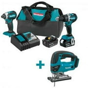 1 Kit, Makita Xt269M 18V Lxt Brushless Cordless 2-Pc. Combo Kit (4.0Ah) + 18V Jig Saw