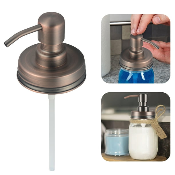 Soap Lotion Dispenser Lid for Mason Jar, TSV Rust Proof Stainless Steel