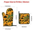 thumbnail image 2 of Salouo Sunflowers 7 for Oven Mitts and Potholders BBQ Gloves-Oven Mitts and Pot Holders Non-Slip Cooking Gloves for Cooking Baking Grilling (4-Piece Set), 2 of 6