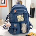 thumbnail image 2 of LHSHID Kawaii Backpack With cute plush pendant and Kawaii pins,Backpack Cute Kawaii Backpack for School, 2 of 6