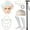 White-1, variant on KAWELL 9 pcs Old Lady Costume for Kids 100 Days of School Costume Granny Old Lady Wig Dress Up Accessories