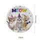 thumbnail image 3 of Decoración para fiesta de cumpleaños de gatos, lindo gatito, vajilla desechable, platos de papel, vasos, pancartas, suministros para fiestas temáticas de gatos para niños, 3 of 5
