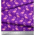 thumbnail image 3 of Soimoi Purple Velvet Fabric Flamingo Bird Print Fabric by the Yard 58 Inch Wide, 3 of 3