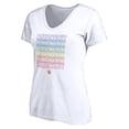thumbnail image 2 of Women's White Connecticut Sun Wordmark Pride V-Neck T-Shirt, 2 of 3