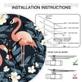 thumbnail image 6 of YladaFaie Flamingo Clocks Kitchen Decor Wall Clock Tropical Round Wall Clock 10 Inch Silent Non Ticking Battery Operated Wood Clock for Living Room, Kitchen, Home,Bathroom, Bedroom, 6 of 7
