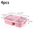 thumbnail image 2 of Contenants à Lunch pour Préparation de Repas à 4 Compartiments pour Enfants, Boîte à Lunch Bento 4 Unités, Tupperware, Contenants de Rangement Alimentaires Réutilisables en Plastique Durable Sans BPA avec Couvercle, Compatibles Micro-Ondes/lave-Vaisselle/congélateur, 2 of 5