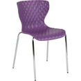 thumbnail image 3 of WYDK Ergonomic chairs available in a variety of colors，Contemporary Design Plastic Stack Chair,Modern,Office, living room, bedroom, for indoor use,Purple, 3 of 10