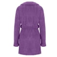 thumbnail image 4 of LIaqionyy Mens Plush Fleece Robe Collared Bathrobe Fuzzy Soft Comfortable Warm Fall Winter Clothes with Pockets, 4 of 7