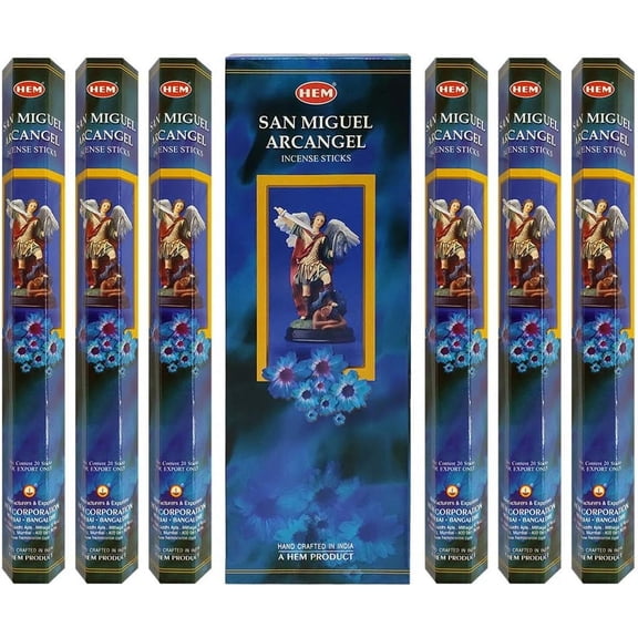Hem San Miguel Arcangel Incense Sticks 120 Stick Bulk Box (6 Inner Tubes of 20)
