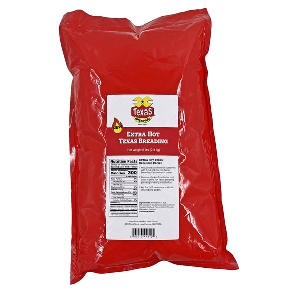 Texas Extra Hot Breading | Seasoned Chicken Breading | 5 lbs