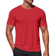 thumbnail image 2 of GrmtClth Men's T Shirt Short Sleeve Crew Neck Solid Color T-Shirt Casual Summer Classic Basic Athletic Gym Workout Tops Red M, 2 of 6