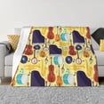 thumbnail image 3 of Throw Blanket for Couch, musical instruments Super Soft Fuzzy Comfy Warm Throw Blanket, Cuteness Lightweight Cozy Plush Flannel Blanket & Throws for Sofa and Bed All Season, 3 of 5